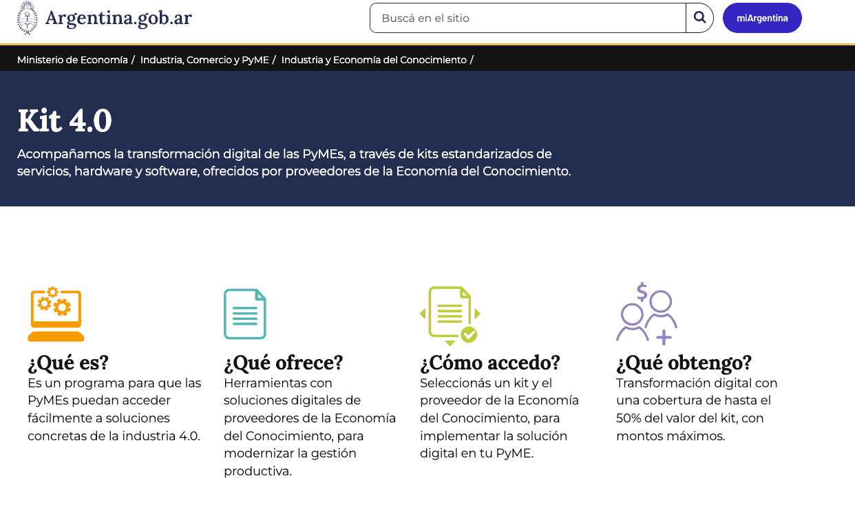 Kit 4.0: una oportunidad para que las PyMEs industriales incorporen tecnología con apoyo del programa nacional